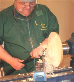 Nick turning the back of his celestial bowl